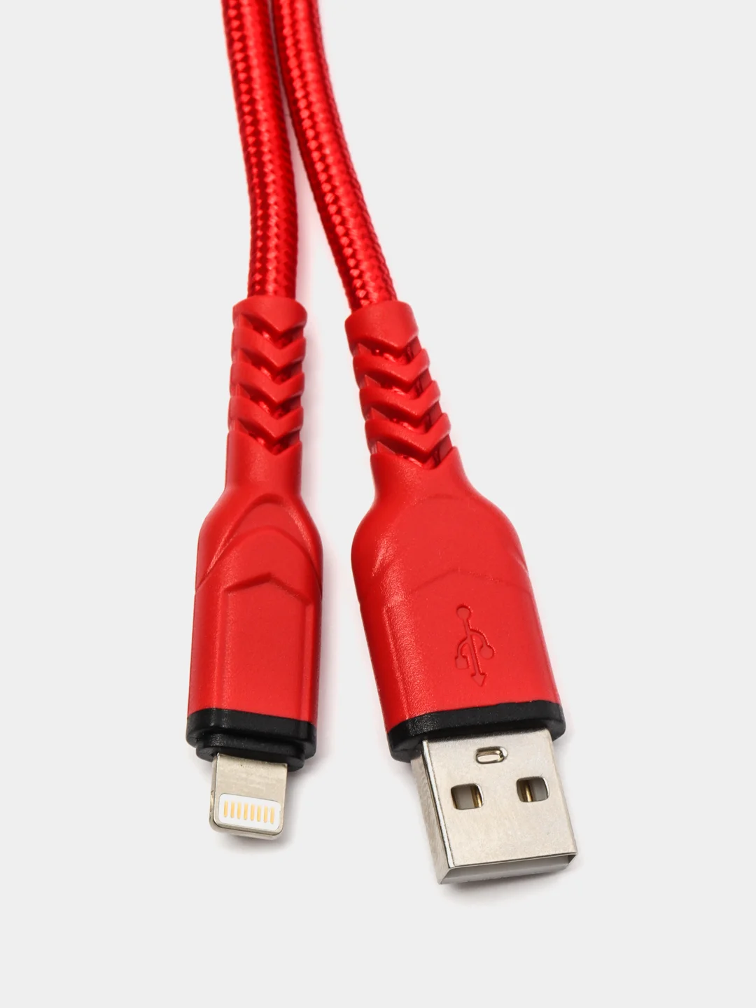 Красный кабель для iphone Lightning - USB для быстрой зарядки hoco X59