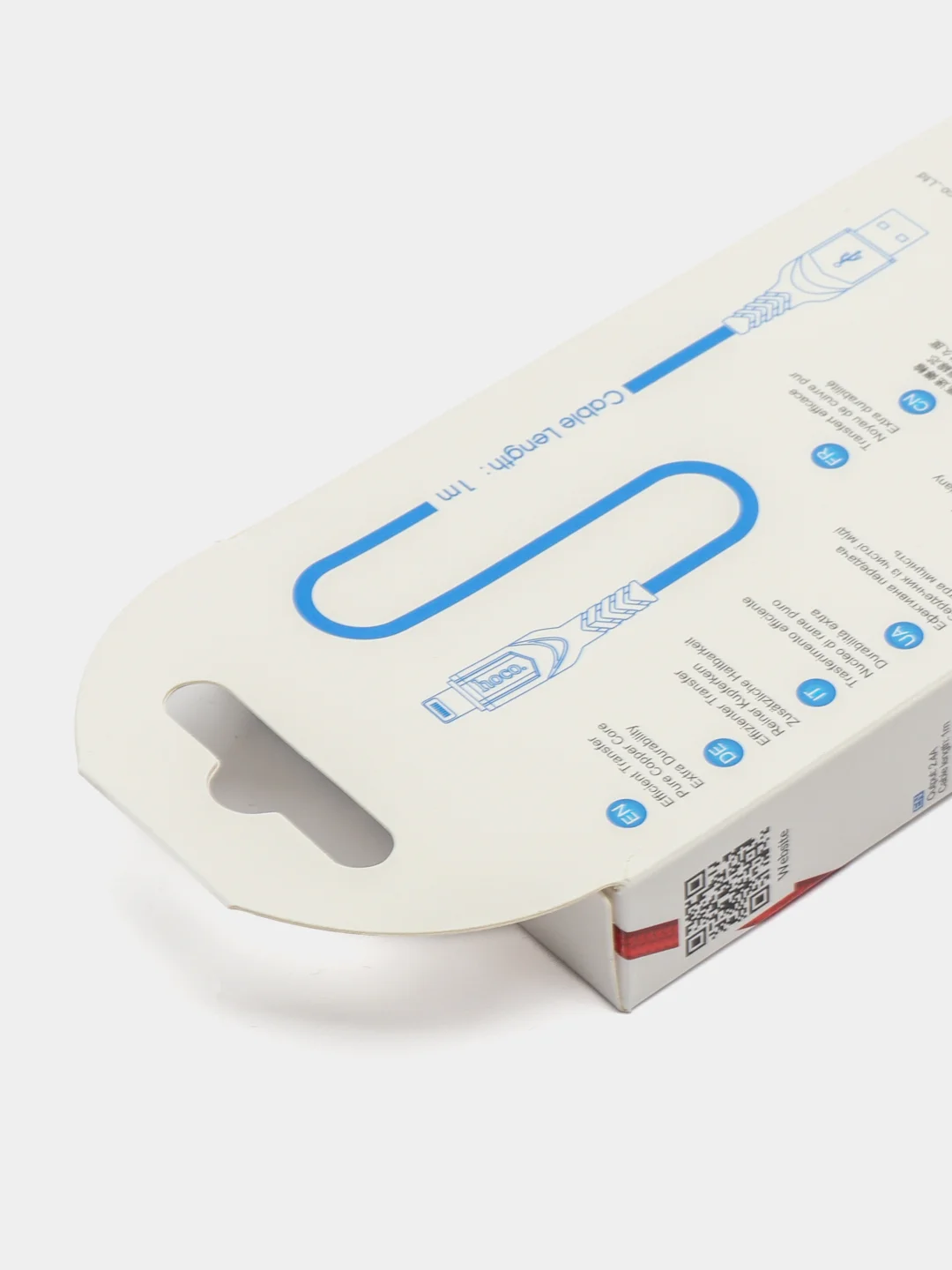 Красный кабель для iphone Lightning - USB для быстрой зарядки hoco X59