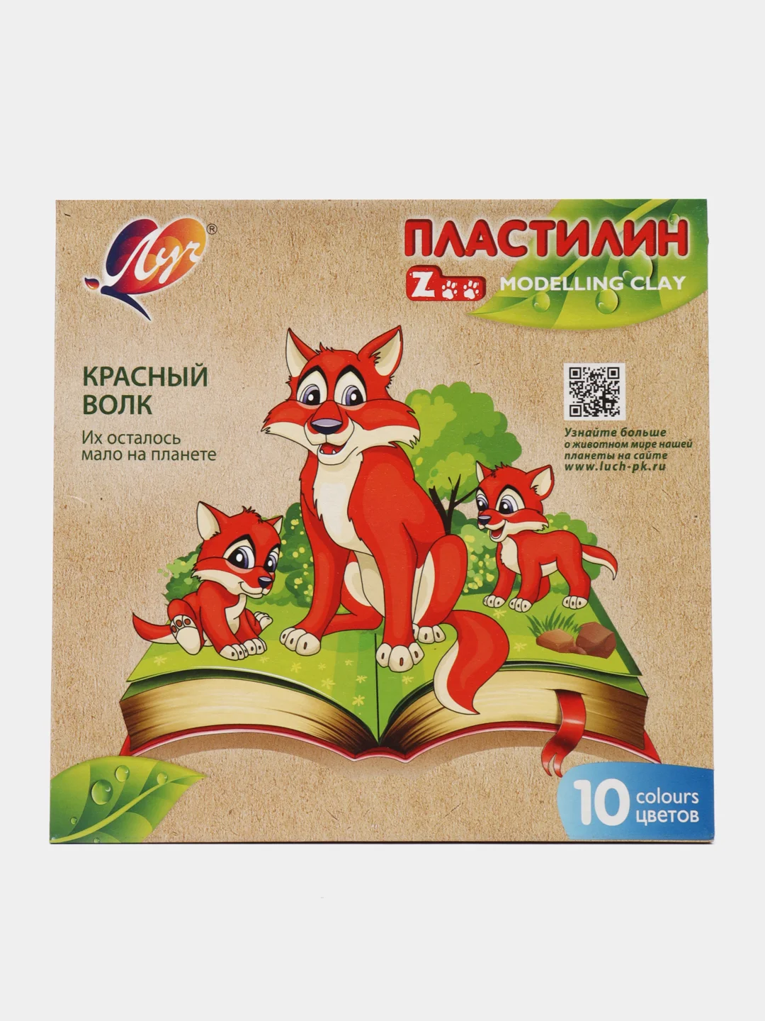 Пластилин Луч ZOO 10,12 цветов