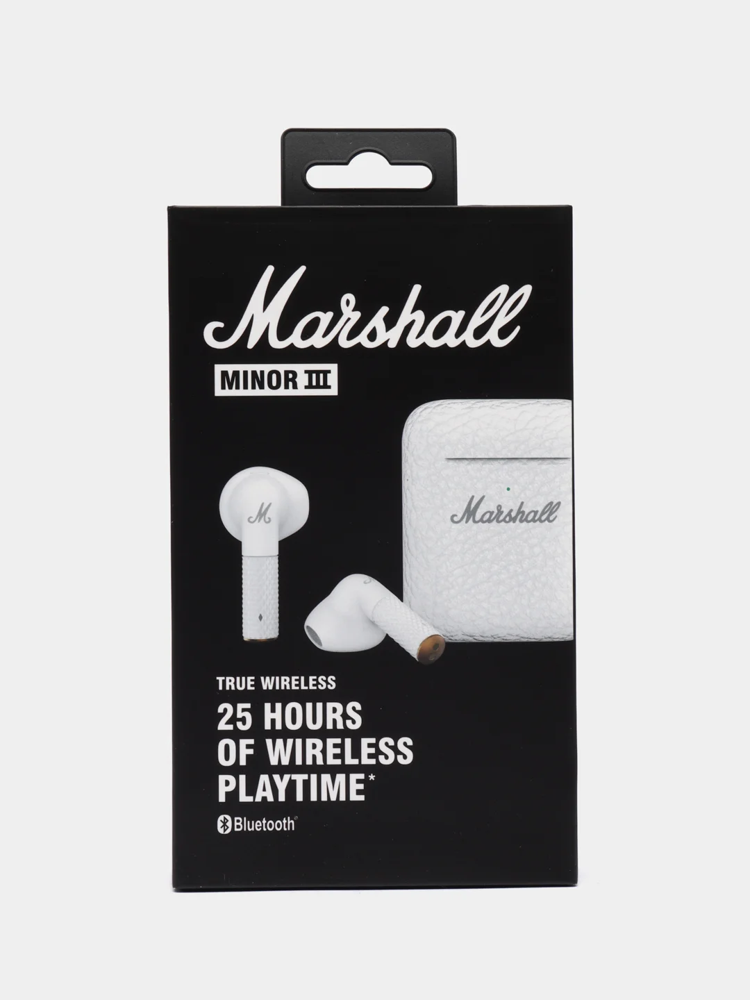 Белый беспроводные внутриканальные наушники Marshall minor III с кейсом, Маршал 3