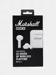 Белый беспроводные внутриканальные наушники Marshall minor III с кейсом, Маршал 3