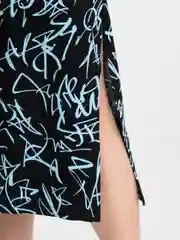 Ледяной платье-футболка Oversize с принтом, длинное