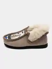 Бежевый чуни-тапочки для мальчиков утепленные, вязаные, Soft Slippers