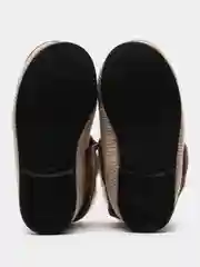 Бежевый чуни-тапочки для мальчиков утепленные, вязаные, Soft Slippers