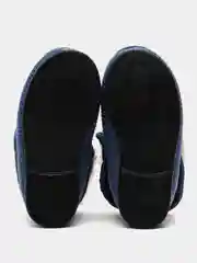 Синий чуни-тапочки для мальчиков утепленные, вязаные, Soft Slippers