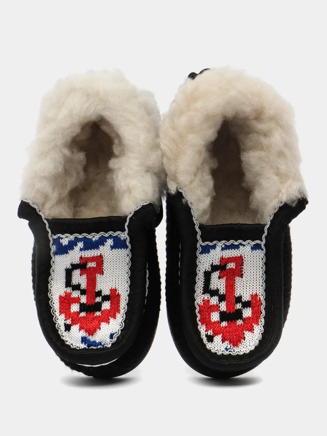 Черный чуни-тапочки для мальчиков утепленные, вязаные, Soft Slippers