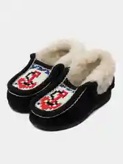 Черный чуни-тапочки для мальчиков утепленные, вязаные, Soft Slippers
