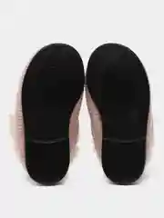 Розовый чуни-тапочки для девочек вязаные Soft Slippers, утепленные экомехом