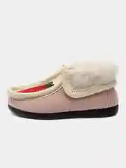 Розовый чуни-тапочки для девочек вязаные Soft Slippers, утепленные экомехом