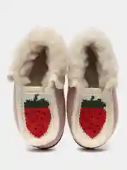 Розовый чуни-тапочки для девочек вязаные Soft Slippers, утепленные экомехом