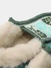 Бирюзовый чуни-тапочки для девочек вязаные Soft Slippers, утепленные экомехом