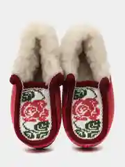 Коралловый чуни-тапочки для девочек вязаные Soft Slippers, утепленные экомехом