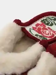 Коралловый чуни-тапочки для девочек вязаные Soft Slippers, утепленные экомехом