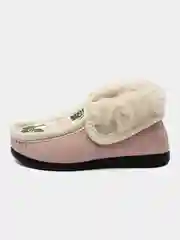 Пудровый чуни-тапочки для девочек вязаные Soft Slippers, утепленные экомехом