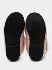 Пудровый чуни-тапочки для девочек вязаные Soft Slippers, утепленные экомехом