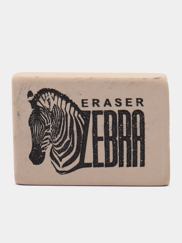 Ластик Hatber "Zebra" 26*18*8 белый