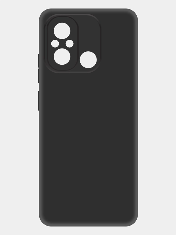 Чехол-накладка Krutoff Silicone Case для Xiaomi Redmi 12C черный