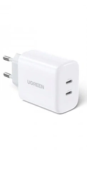 Зарядное устройство Ugreen CD243 (10343) USB-C+USB-C PD Fast Charger 40W EU