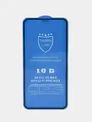 Защитное стекло 10D для iPhone Xs Max, черное, на весь экран