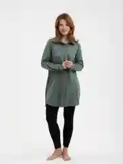 Зелёный хаки туника женская, однотонная,классическая, размеры с 50 по 62,LILIANS