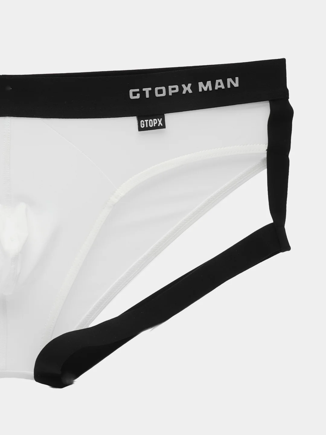 Белый мужские трусы с подвязками Gtopx man (брифы,джоки)