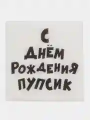 Салфетки бумажные "С Днем рожденья, Пупсик", 100 салфеток, 24*24 см, праздничные