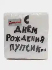Салфетки бумажные "С Днем рожденья, Пупсик", 100 салфеток, 24*24 см, праздничные