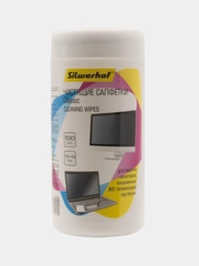 Влажные салфетки Silwerhof Classic, 100 шт, туба, для экранов мониторов