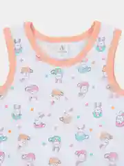 Коралловый комплект детского нижнего белья для девочки, майка и трусы, хлопок