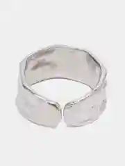 Золотой кольцо широкое, регулируемое, необычная геометрия