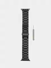 Черный стальной ремешок для смарт-часов Apple Watch, 38-41 мм, 42-49 мм