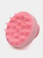 Розовый массажная щетка для мытья головы силиконовая, 4 цвета