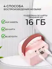 Бежевый портативная караоке-колонка с беспроводным микрофоном