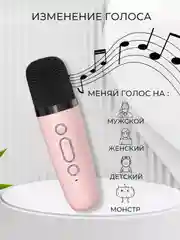 Бежевый портативная караоке-колонка с беспроводным микрофоном
