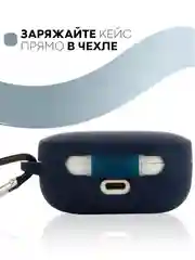 Темно-синий чехол для наушников Xiaomi Redmi AirDots 3, 2S, Мi True Wireless Earbuds Basic 2S КАРТОФАН