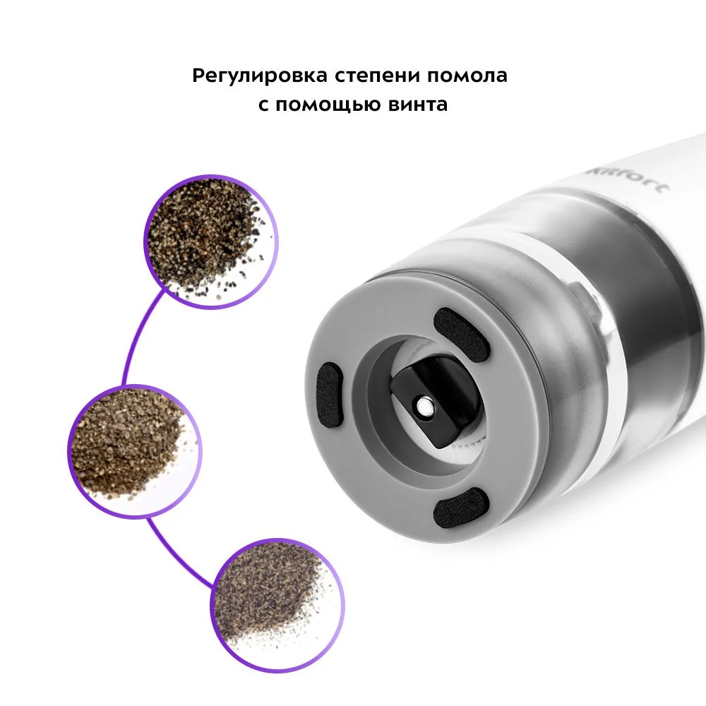 Набор автоматических мельниц для соли и перца Kitfort КТ-6005
