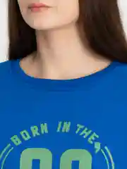 Синий свитшот женский оверсайз