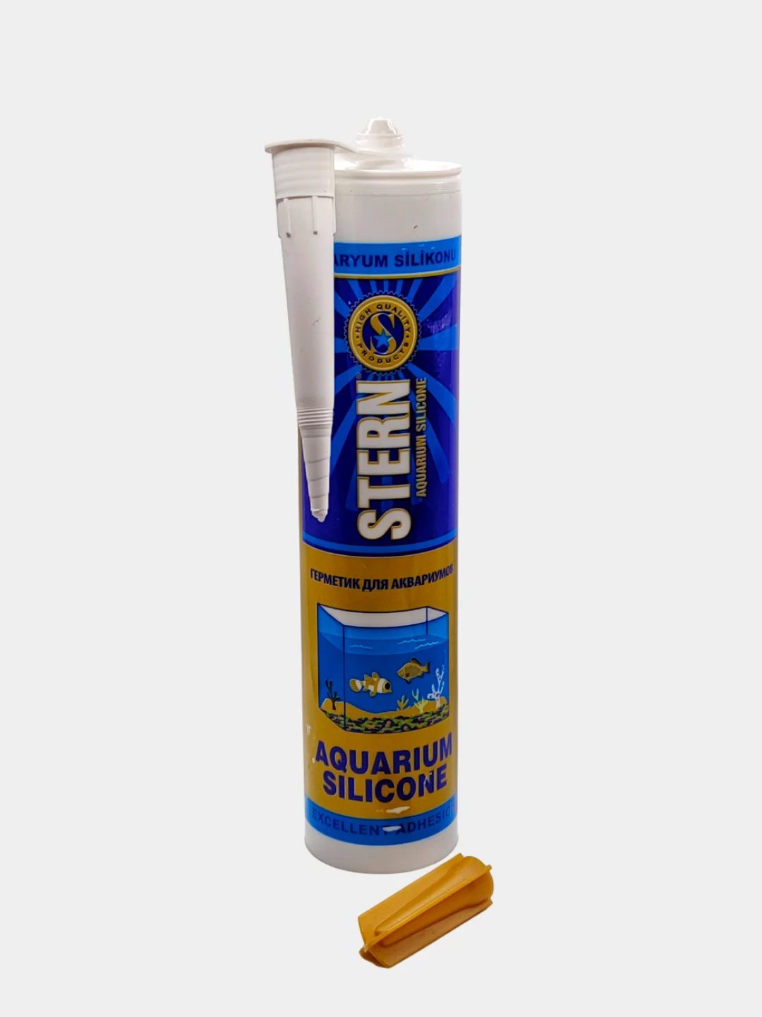 Герметик силиконовый для аквариумов, прозрачный, картридж 280ml STERN Турция