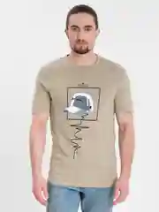 Хаки футболка с принтом хлопок