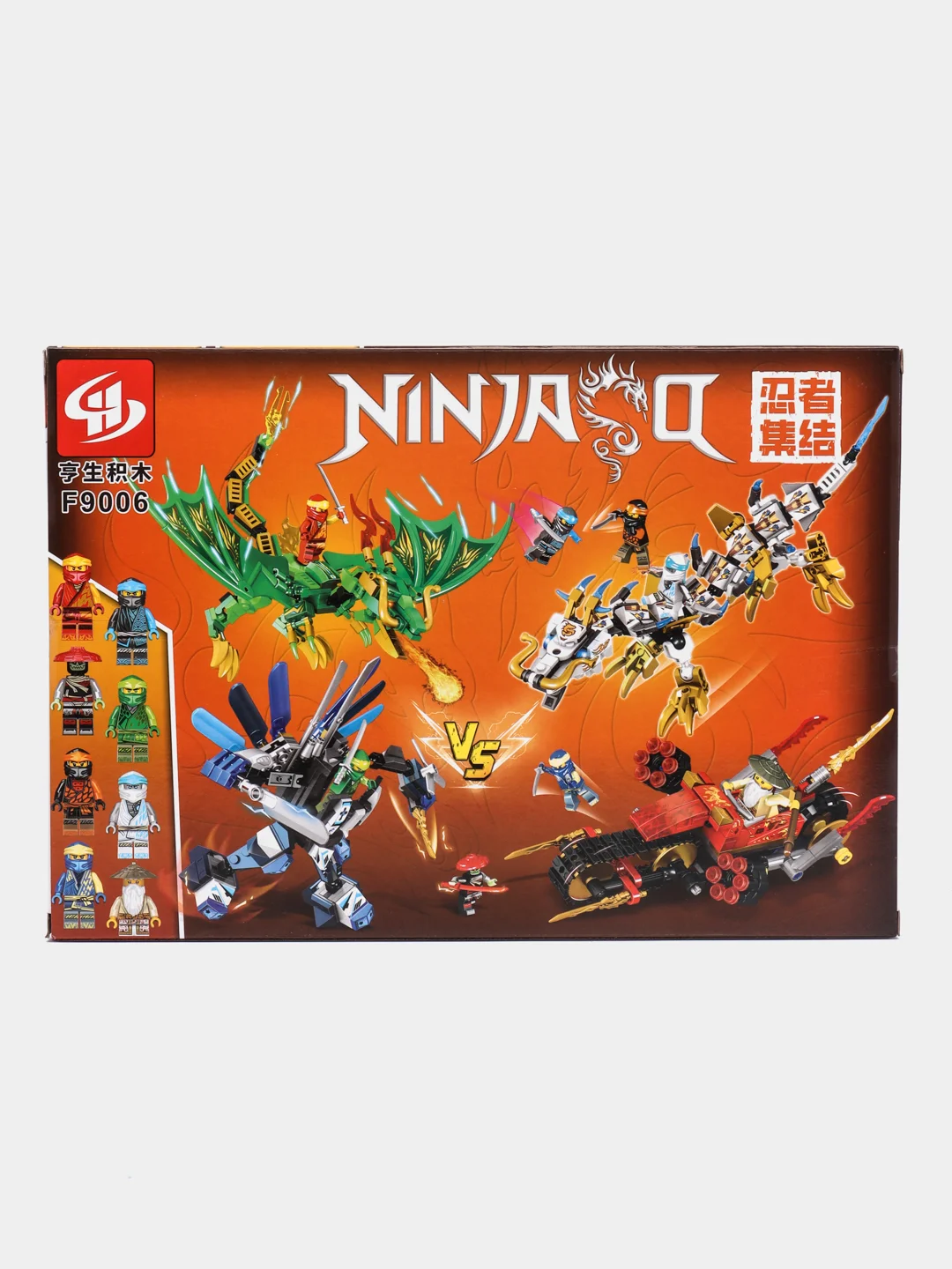 Зеленый конструктор "Ниндзя" / Ninja драконы, машины, роботы 261-267 деталей, лего совместимый