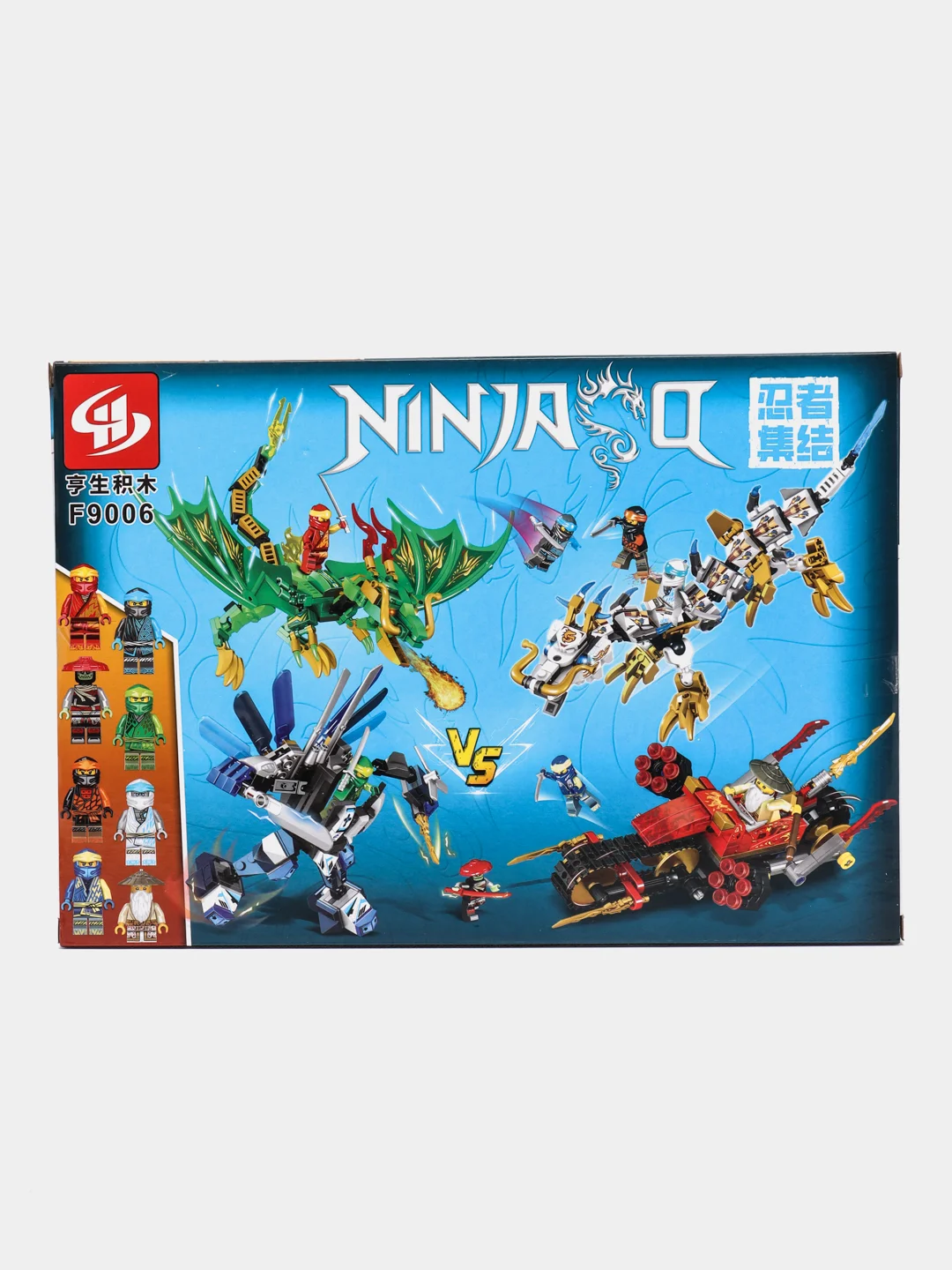 Золотой конструктор "Ниндзя" / Ninja драконы, машины, роботы 261-267 деталей, лего совместимый