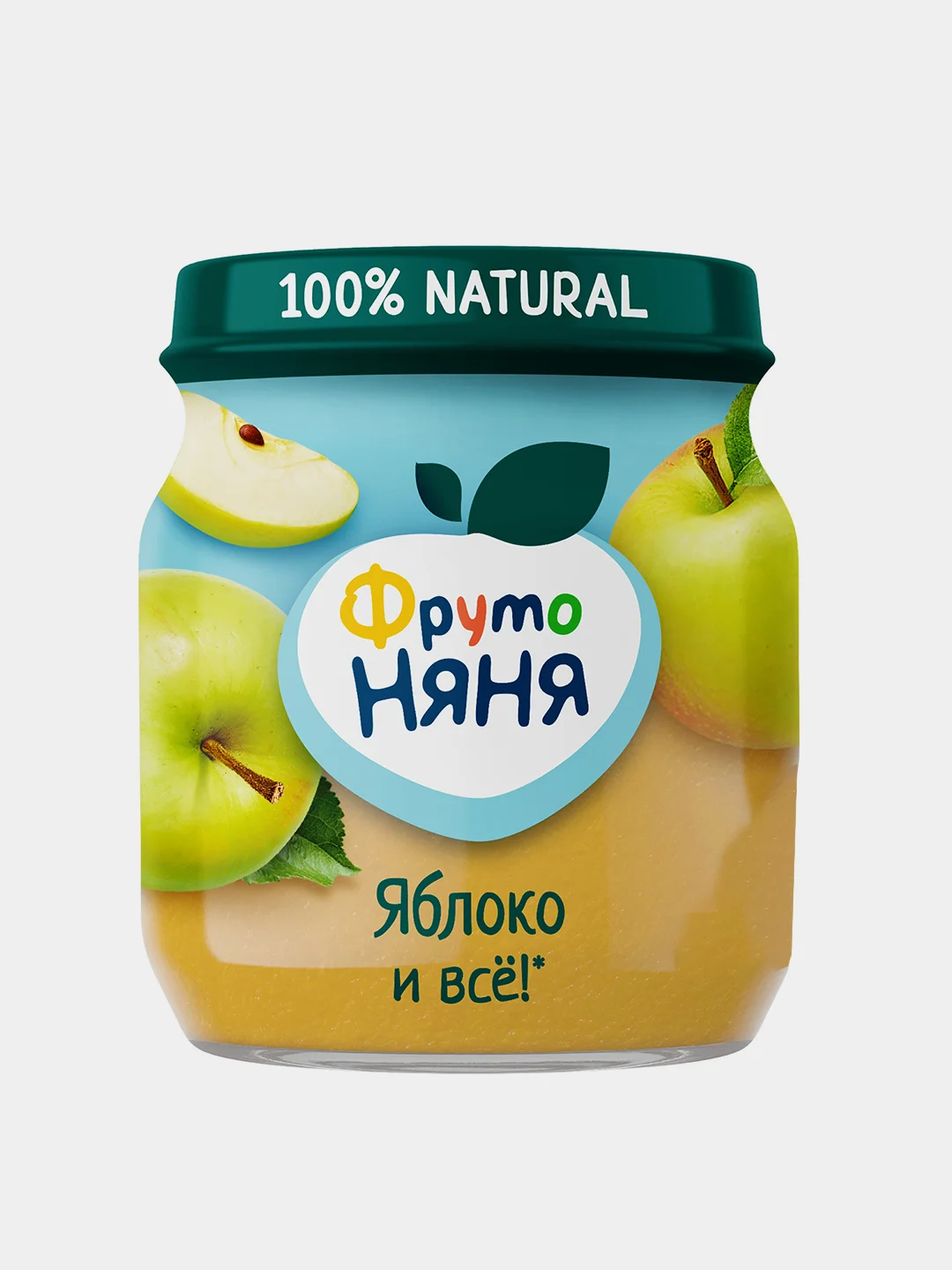 Пюре фруктовое ФрутоНяня, с 4 месяцев, яблоко, 100 г, 12 штук