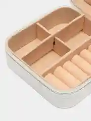 Белый шкатулка для хранения ювелирных украшений и бижутерии