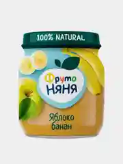Пюре фруктовое ФрутоНяня с 6 месяцев, яблоко и банан, 100 г, упак. 12 шт