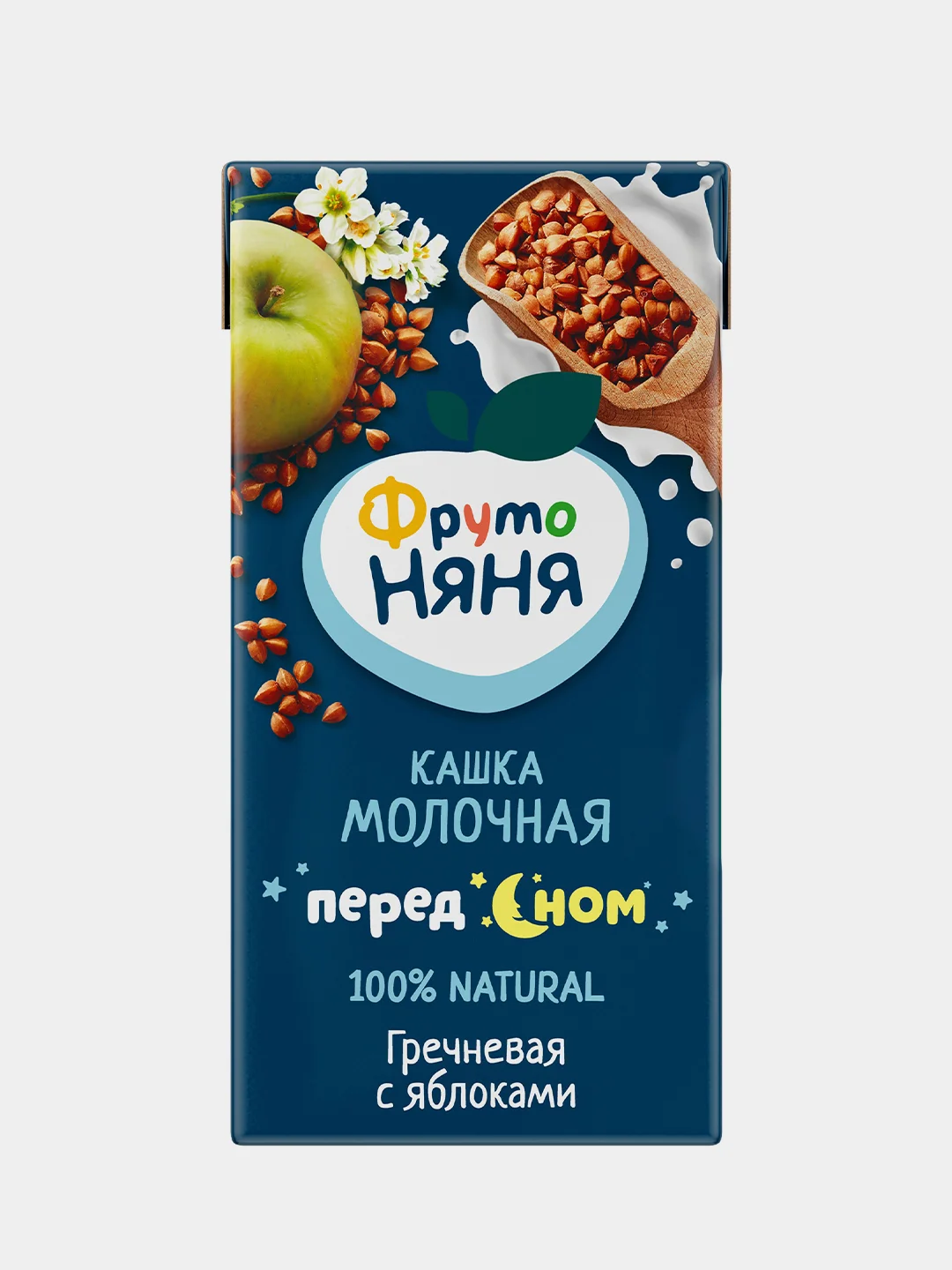 Каша детская ФрутоНяня, молочно-гречневая с яблоками, с 6 месяцев, 18 штук по 200 г