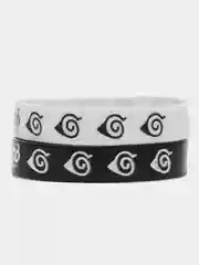 Алый набор силиконовых браслетов по аниме "Naruto" (Наруто)