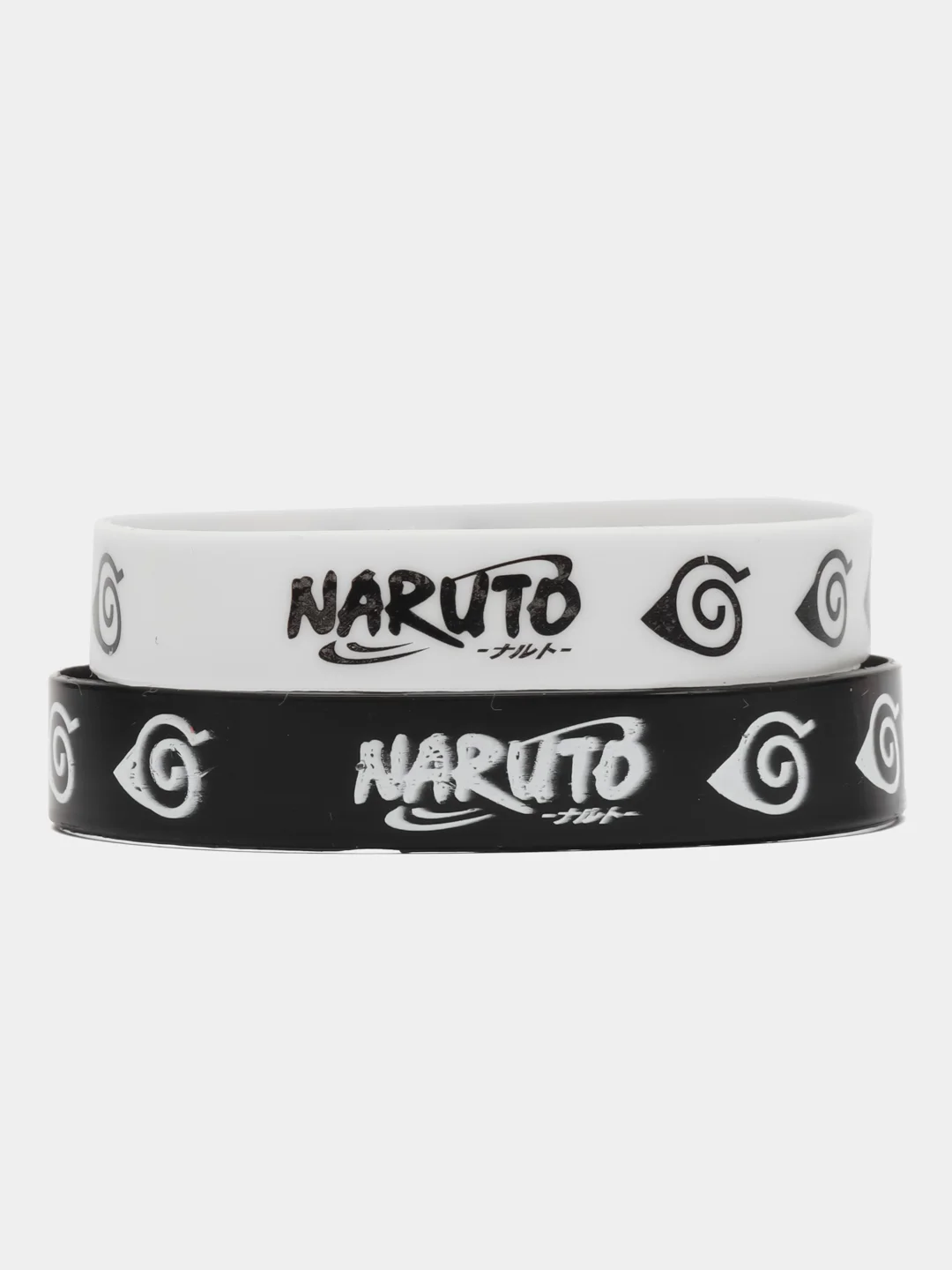 Алый набор силиконовых браслетов по аниме "Naruto" (Наруто)