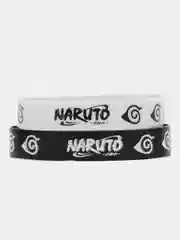 Алый набор силиконовых браслетов по аниме "Naruto" (Наруто)