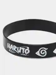 Черный набор силиконовых браслетов по аниме "Naruto" (Наруто)