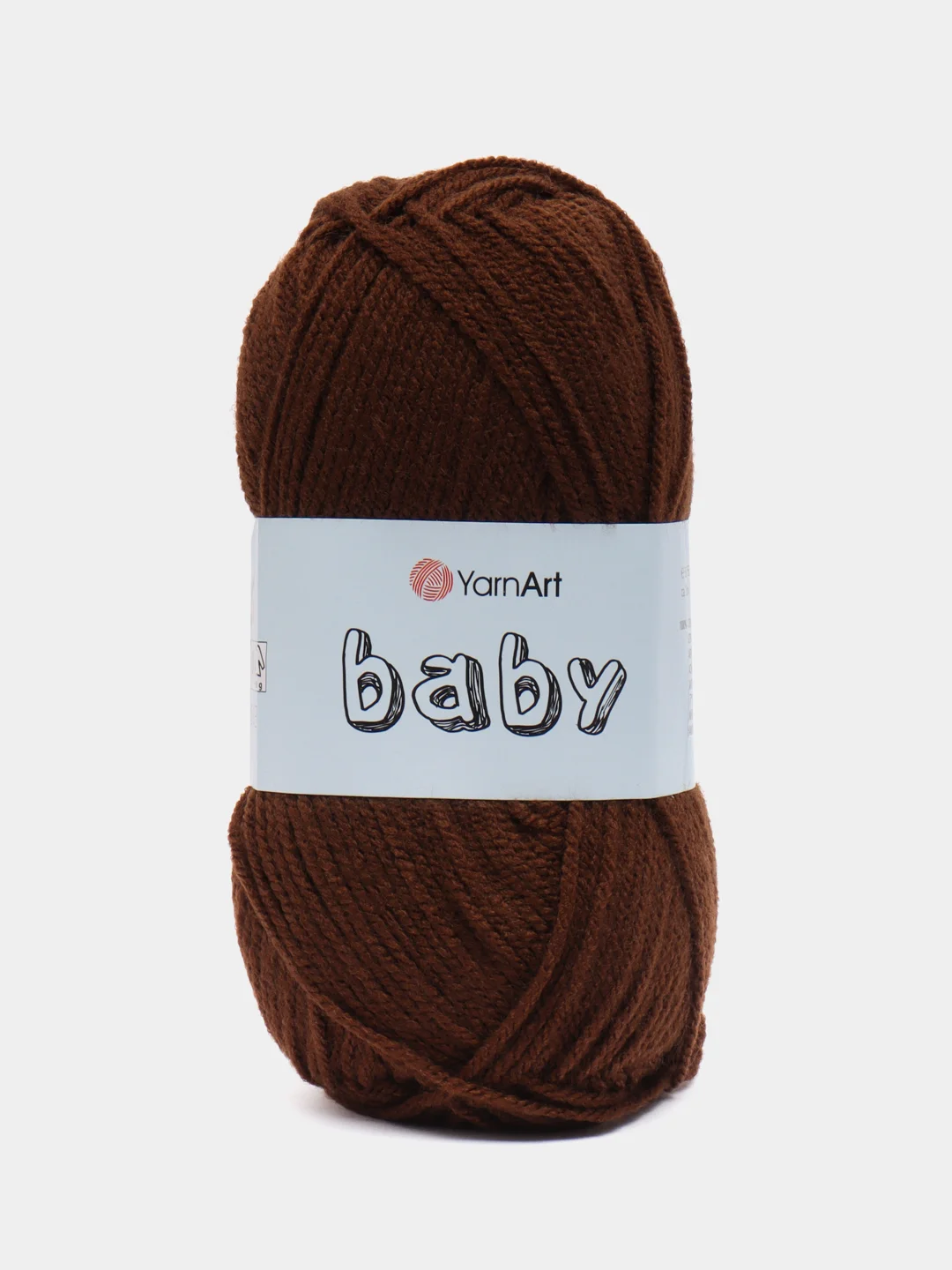 Тёмно-коричневый пряжа YarnArt Baby, 1-5 штук, акрил, 50 г, 150 м